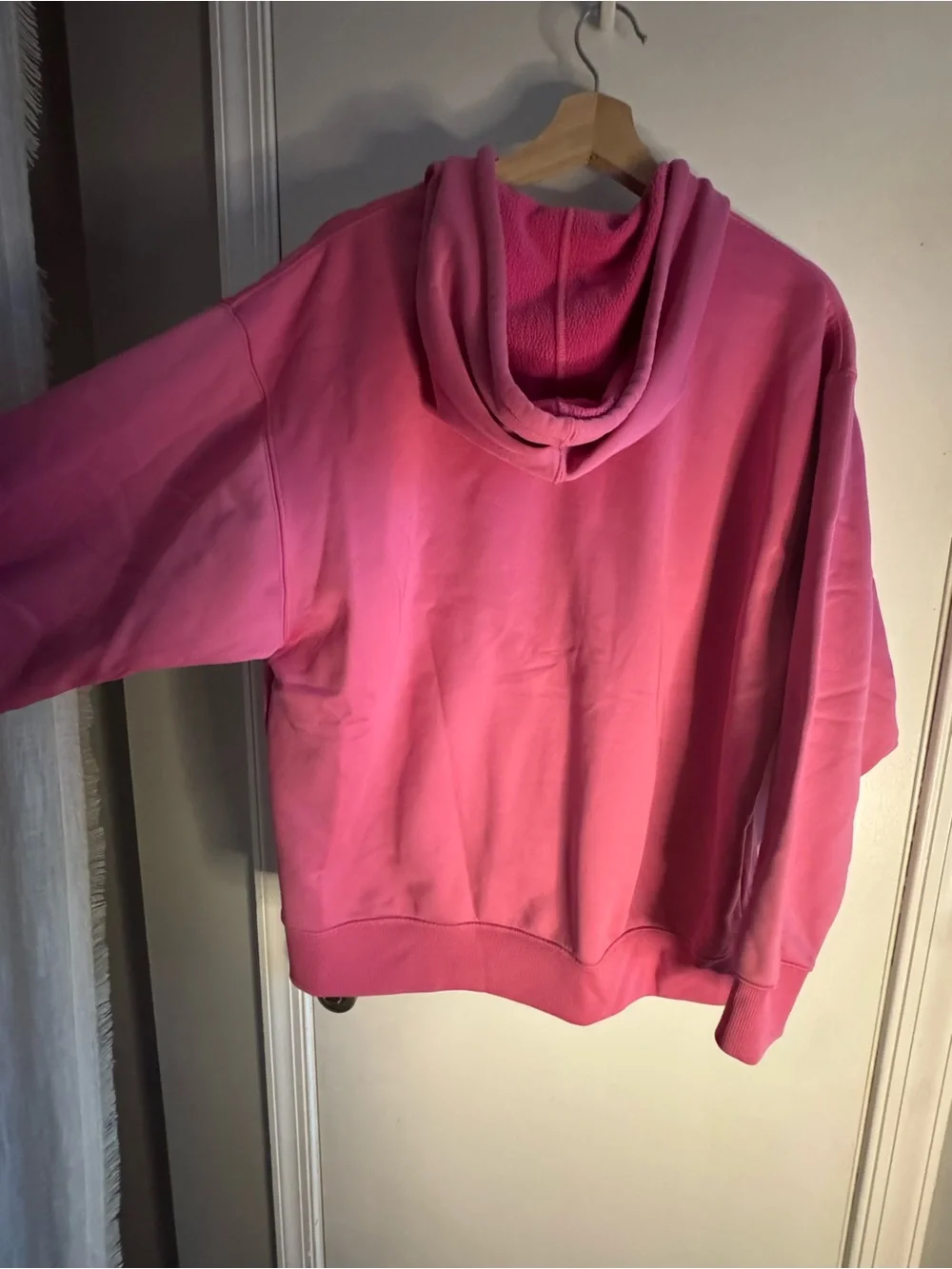 Nike Pink Women's Crewneck Hoodie with White Swoosh